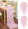 2 Stück Seihtuch-Tischläufer Babyrosa,90 x 300 cm Hell Rosa Rustikaler Gaze-Stoff Boho-Tischläufer Käsetuch Cheesecloth Tischläufer Hochzeit Tischdecke für Hochzeitsfeier Brautparty Tischdekoration