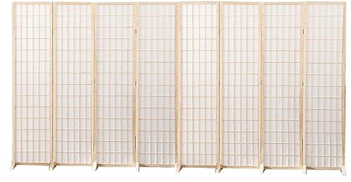 Raumtrenner Trennwand Japanischer Stil Faltbare Trennwand Sichtschutzwand, Weißer 3 4 5 6 7 8 Panel Raumteiler Holz Paravent, Schlafzimmer Esszimmer Arbeitszimmer Vorübergehende Trennwände Wand ( Colo