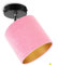 Light-Home Lampade a Parete - Lampadari Moderni Collezione Milano - Applique da Parete Metallo con Paralume - Interni Lampada a Muro - Lampadario da Soffitto Diametro 15cm - Rosa con Nero