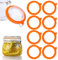 Silicone Jar Gaskets Seals Replacement, 8 Pcs Standard Rubber Airtight Seal Rings Gasket for Mason Storage Jars Glass Cans (Orange)