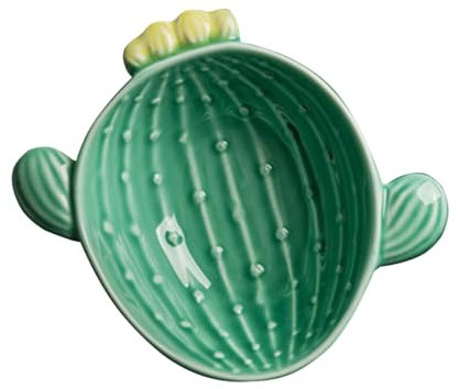 PRETYZOOM 1Stk Eisbecher Kaktus Obstschale Sushi-Sojagerichte Schale aus Porzellankeramik geformte Servierplatten Salatschüssel Keramikschale Reisschüssel Haushalt Geschirr Besteck