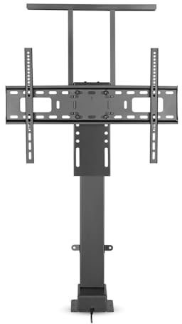 Nedis Smart Wi-Fi Motorised Lift TV Stand for 37-80 Screen, Built-in Cabinet Design, Max 60kg, Adjustable Height with Remote App & Voice Control