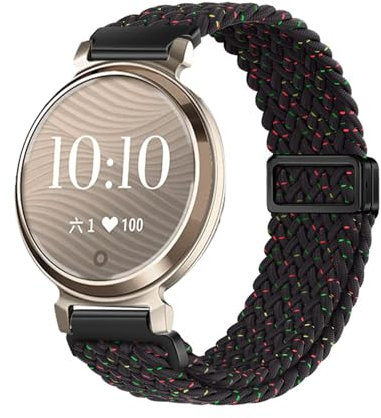 Garmin-Armband für Lily 14mm Geflochtener Nylonarmband mit Magnetikverschluss für Damen und Herren