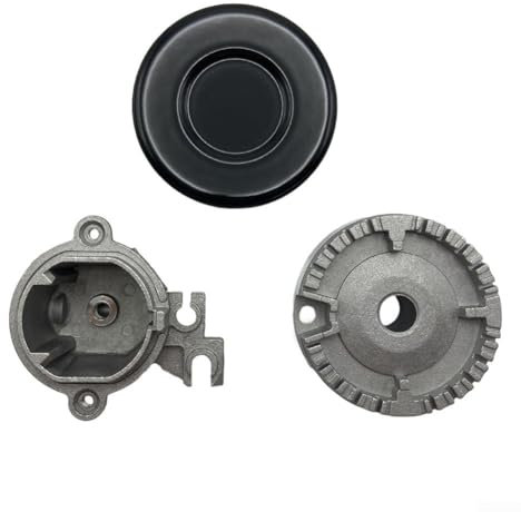 1 lot de 3 brûleurs de cuisine avec couvercle de cuisinière à gaz (concave 75)