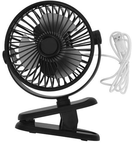 ABOOFAN Portable Clip on Fan Small Desk Fan 7 Inch 2 Speed Mini Table Fan Usb Rechargeable Personal Cooling Baby Stroller Fan for Home Office Outdoor Travel