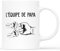CADEAU PLUS Mug Personnalisé Prénom - L'équipe de Papa - Tasse Fête Des Pères, Cadeau Personnalisable Original