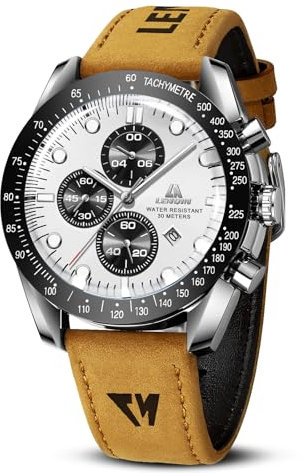 LN LENQIN Uhren Herren Analog Quarz Uhr 30M Wasserdicht Armbanduhr Herren mit Datum Mode Casual Uhren für Männer Kein Chronograph