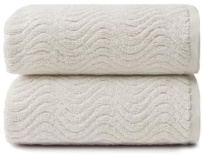 Maisonette Organic 100% Baumwolle Handtücher Set, (50x100 cm, 2er-Pack), Weiches und saugfähiges Gesicht- und Handtuch-Set für das Badezimmer & Kleine Gästehandtücher, Beige