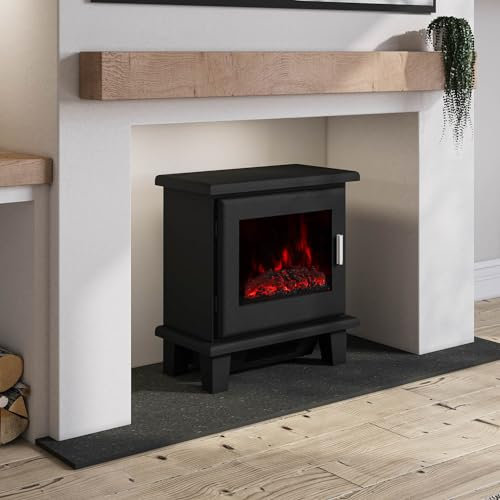 Amberglo Black LED Electric Stove 2kW