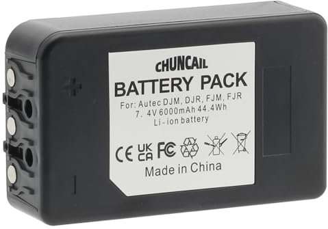 CHUNCAIL Batteria agli ioni di litio, 7,4 V/6000 mAh, LPM04, R0BATT00E12A0, per Autec DJM, DJR, FJM, FJR, telecomando industriale