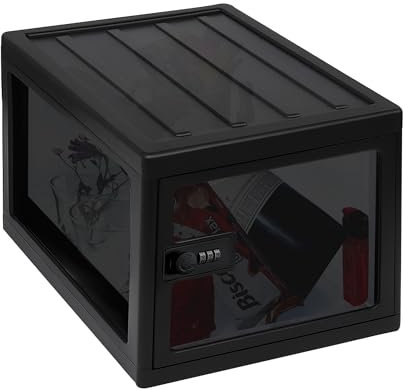 Lock Box for Medication, Lock Box for Safe Medication Storage, Large Refrigerator Lockable Storage Box for Kitchen Food Safe, Phone Jail iPad Tablet Lock Box for Kids Home and Office