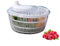 Essoreuse à salade grande 3L, Essoreuse multifonction en inox, manuelle, pour légumes, fruits et grandes salades, avec couvercle, base antidérapante, grande capacité, pour famille et camping (White)
