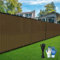 DenForste Clôture brise-vue – 1,2 x 15,2 m – Brise-vue d'extérieur – Clôture en maille robuste pour jardin, mur, cour, arrière-cour, marron