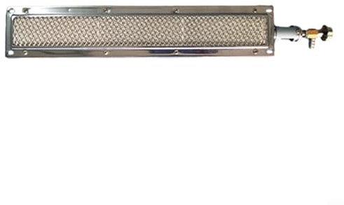 Brûleur infrarouge en céramique pour barbecue, plaque de gril à gaz, brûleur latéral infrarouge, chauffage en céramique, plaque en aluminium, brûleur infrarouge avec buse (41 x 8 cm)