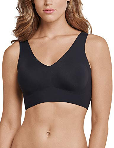 Schiesser Damen nahtloses Bustier mit herausnehmbaren Pads - Invisible Soft, schwarz_170364, 46