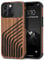 TENDLIN Kompatibel mit iPhone 13 Pro Hülle Holz und Carbon Textur Design Leder Hybrid Handyhülle (Haaransatz)