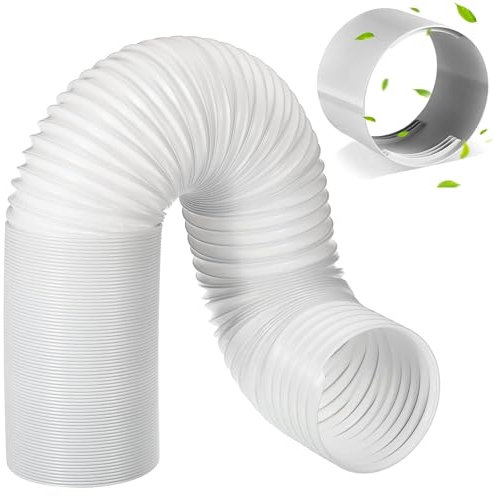 Abluftschlauch Klimagerät mit Adapter 130 mm 2m,Lüftungsrohrverbinder,Klimaanlage Abluftschlauch 2m,Klimaanlage Schlauch,Abluft für Klimaanlagen,Wäschetrockner,Abzugshaube Trocknerzubehör