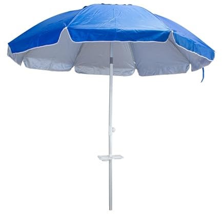 GARDENIA Ombrellone da Giardino Maiori Ø200 cm – Struttura in Alluminio, Telo Anti UV, Snodo Zincato, Stecche in Fibra di Vetro, Base a Trivella, Sacca con Tracolla