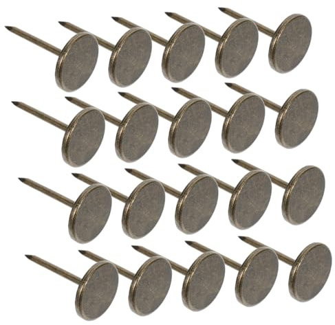 Ciieeo 100pcs Picture Hanging Nails Flat Head Thumb Tacks for Wall Easy Setup Decorative Nails