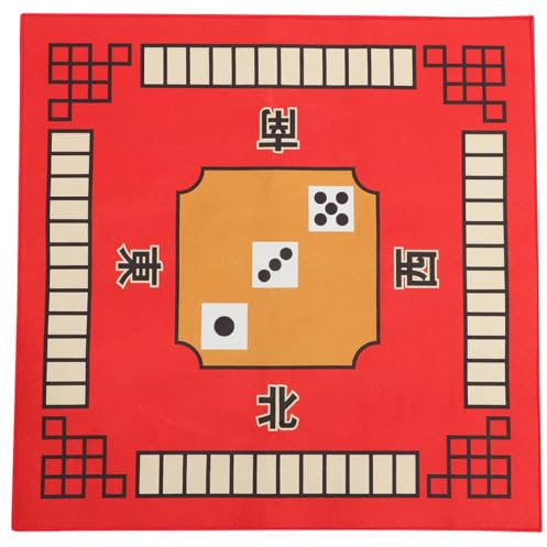 SUPVOX Nappe Mahjong Mat Nattes Jeu Bureau Seulement Ménage Couverture Plateau De Table De Mahjong Tapis De Mahjong pour Table Nappe De Mah-Jong Plateau De Mah-Jong Microfibre Rouge