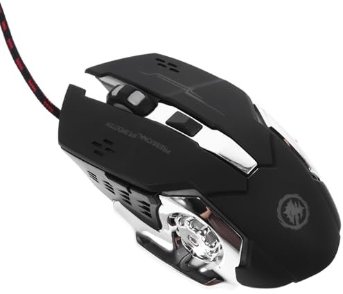 DIYEAH Souris Gamer Ergonomique Filaire avec Rétroéclairage LED Souris USB Optique pour Pc Confortable Et Durable Adaptée Aux Droitiers Et Aux Gauchers
