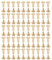 50pcs décoratifs en laiton Rivets à tête plate Vis de travail en cuir de travail manuel (10 mm / 0,39 pouces)