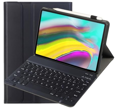 leleyo Tastatur Hülle für Samsung Galaxy Tab S5e 10,5 Hülle mit Tastatur Magnetische Abnehmbare Deutsches QWERTZ Layout für Galaxy Tab S5e,Schwarz