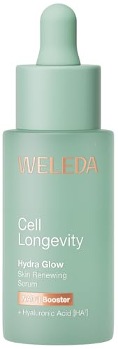 WELEDA Cell Longevity Hydra Glow Skin Renewing Serum Gesichtspflege 30ml | Gesichtspflege Serum mit [NAD⁺] Booster & Hyaluronsäure verfeinert Poren & spendet Feuchtigkeit (Naturkosmetik, vegan)