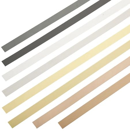 Bande de Finition Noire en Acier Inoxydable, 201 Bandes de Finition Métalliques en Acier Inoxydable Brossé, Bande de Jointure Auto-Adhésive pour Tôle (40 mm X 16 M)