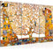 Runa Art Gustav Klimt Arbre De Vie Peinture Tableau Salon XXL Jaune Abstrait 120 x 80 cm 3 Parties Decoration Murale 700031a