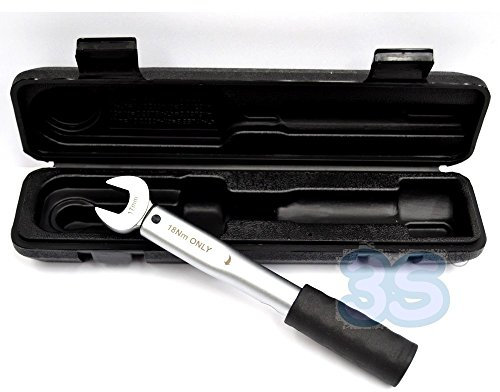 3S SuperSamaStore Chiave Dinamometrica Forchetta 17mm, Strumento di Precisione Pretarato per Raccordi Climatizzazione 1/4, Coppia di Serraggio Pretatarata a 18 Nm, con Astuccio Contenitivo