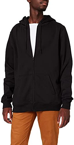 Build Your Brand Herren Kapuzenjacke Heavy Zip Hoody, lässiger Männer Kapuzenpullover mit Reißverschluss, Größen S - 5XL