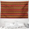 ABAKUHAUS aztekisch Wandteppich und Tagesdecke, Vintage Peruanische Motive aus Weiches Mikrofaser Stoff Waschbar ohne Verblassen Digitaldruck, 230 x 140 cm, Dunkelrot Orange