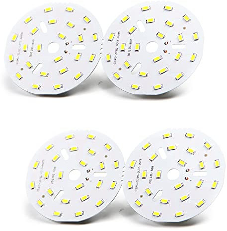 Othmro 2 Stück 36–42 V 12 W 6500 K LED High Power Circle Aluminium Leiterplatte 100–120 lm Lumen 300 mA Ersatzteil Durchmesser 85 mm