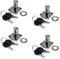 Set of 4 NUZAMAS Cupboard & Drawer Locks with 2 Keys, Furniture Lock Cylinder, Zinc Alloy Cam Lock for Door Cabinet Cupboard Drawer Mailbox (32mm) Large