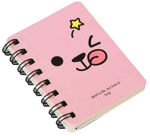 Mini Notebook A7, 1 pz Animale Carino Spirale Taccuino Rosa Espressione Foderato Memo Blocco note per Ufficio Scuola Forniture Bambini Regalo