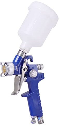 Mini Spray Gun, Air Spray Gun 125CC Cup Paint Sprayer, 0.8mm/1.0mm Spray Paint Nozzle for Auto Parts, Furniture, Fences, Ideal Tool (0.8mm)