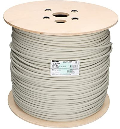 Venton Belden Cat 7 Kabel 50m I Netzwerkkabel 1000 MHz - Verlegekabel S/FTP geschirmt I LAN Kabel 10 Gbit Ethernet I 23AWG-Kupferleiter mit Polyethylenisolation I RoHs - LSZH Datenkabel grau