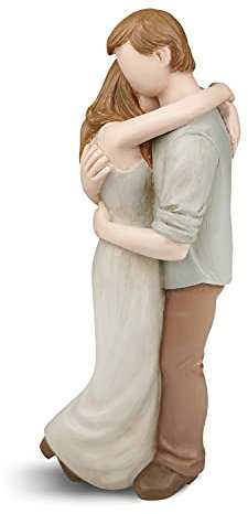 CAMSOON Romantische Umarmung, Paar, glücklicher Hochzeitstag, geformte, handbemalte Figur, Geschenke für sie, ihn, in liebevollen Momenten, Statue, Geschenk für Verlobung, Valentinstag, Geburtstag