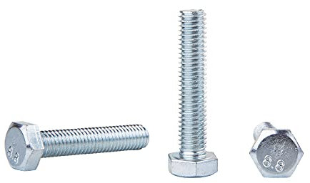 Confezione da 40 bulloni esagonali in acciaio zincato, DIN 933, M8 x 40 mm, grado 8.8, viti esagonali, completamente filettate, testa esagonale, vite mordente (40, M8 x 40 mm)