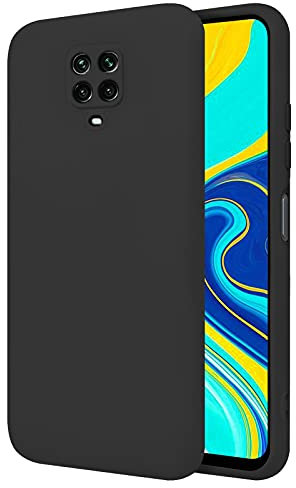 TBOC Coque pour Xiaomi Redmi Note 9S- Note 9 Pro [6.53] Étui Rigide [Noire] Silicone Liquide Premium [Doux] Intérieure en Microfibre [Protège l'Appareil Photo] Antidérapant Résistant