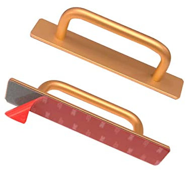 CcHhyyt Selbstklebender Griff Schrankgriffe Aluminium Griffe für Kleiderschrank Schlafzimmer Badezimmer Edelstahl Küchengriffe für Küchenschränke Möbelgriffe Küchengriffe 2 Stück(106mm, Rose Gold)