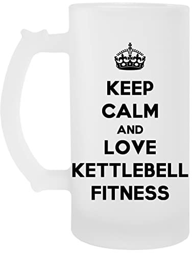 Keep Calm And Love Kettlebell Fitness Transparent Bier Becher Beer Mug