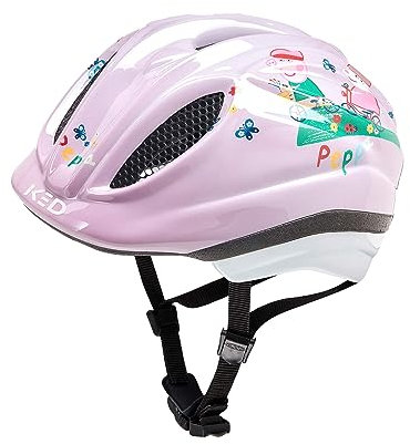 Meggy II Originals Kinder Fahrradhelm, Made in Germany, mit LED-Rücklicht, nur 220g, QUICKSAFE Verstellsystem und Insektenschutz