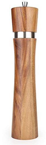 VanlonPro Pfeffermühle, Pfeffermühle aus Holz, verstellbare Grobheit Pfeffermühle und leicht nachfüllbar, Keramik-Mahlwerk (25,4 cm, 1 Stück)