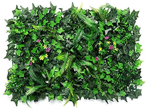 CaCaCook Panneaux De Plantes Artificielles, Mur Vegetal Artificiel Panneaux Muraux en Gazon, Écran d'arrière-Cour de Clôture de Confidentialité pour Mariage Ou Decoration Interieure,40x60cm