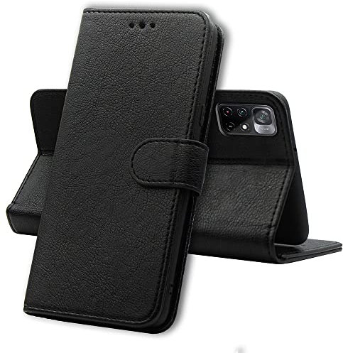 CEKA TECH Coque pour Xiaomi Poco M4 Pro 5G, Pochette Protection Etui Housse Premium,Fermeture Magnétique,Flip Case Compatible avec (Poco M4 Pro 5G, Noir)