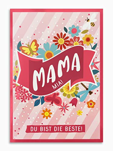 bentino MUSIK-Geburtstagskarte, Glückwunschkarte spielt den Song Mammamia, ABBA (Coverversion), DIN A5 Set mit Umschlag