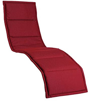 KETTtex EXKLUSIV Auflage Bäderliege Bordeaux I Gartenliege Polster 205x55x3cm I Liegenauflage weich & robust I Liegestuhl-Auflage UV-beständig I wasserabweisendes Liegekissen I Dessin 2313