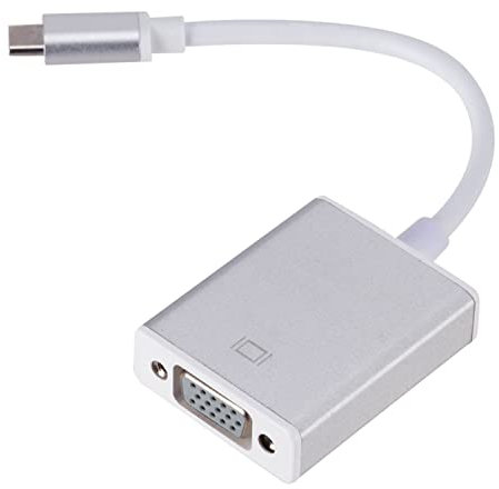 Beigemo Adaptateur USB C vers VGA, Adaptateur Thunderbolt 3 (Type-C) mâle vers VGA Femelle Compatible avec G00gle Chromebook Pixel Mac Book Pro 2020,2019,2018, Len0v0 900, De1l XPS 13